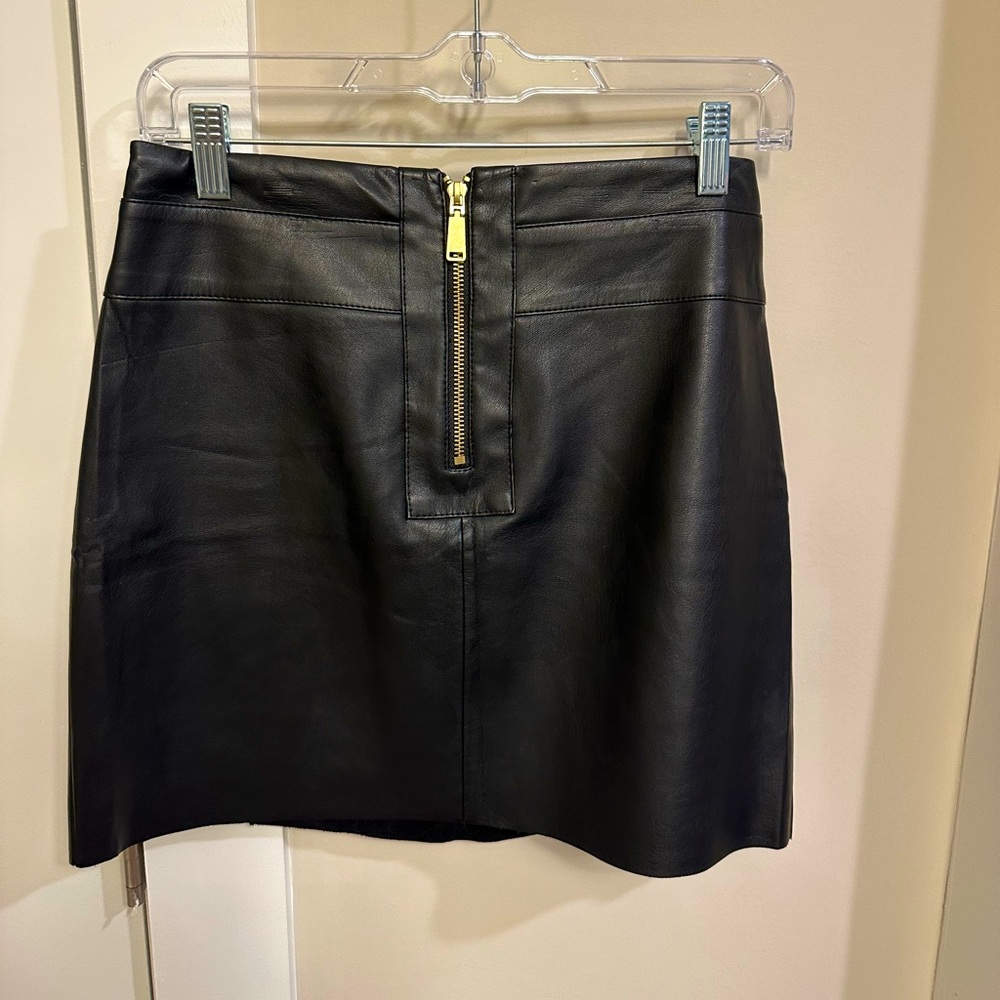Black leather skirt